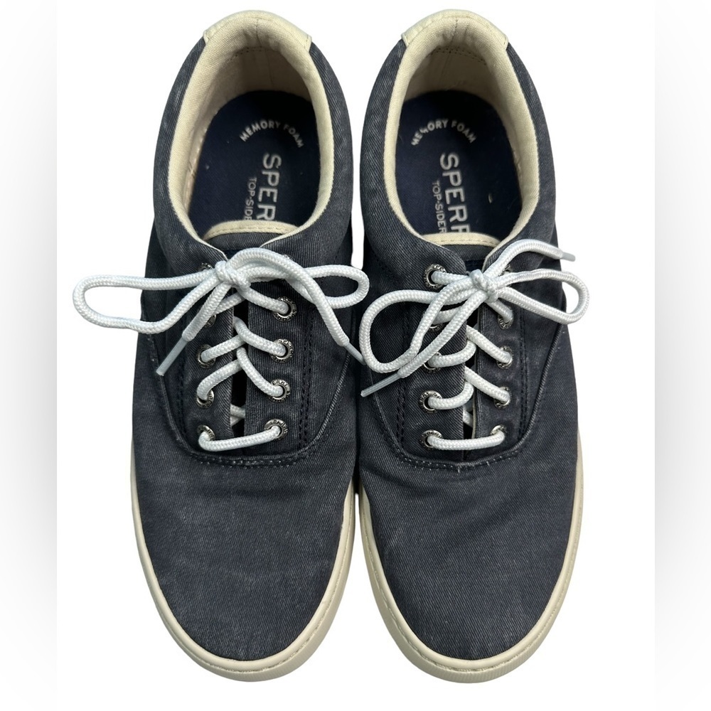 Sperry Top-Sider Mens Striper II CVO Navy Canvas Sneakers STS16625 Size 8.5 M